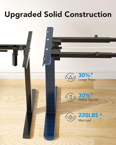 HUANUO Dual Monitor Stand for 13 to 32 Inch Computer Screens with Standing Desk Frame with 220lbs Powerful Brushless Motor in Saudi Arabia