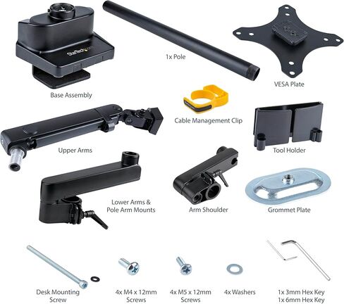 StarTech.com Desk Mount Monitor Arm, Up to 40inch Screen/17.6lb (8kg), Mechanical Spring-Assisted Arm, Top-Down Installation in Saudi Arabia