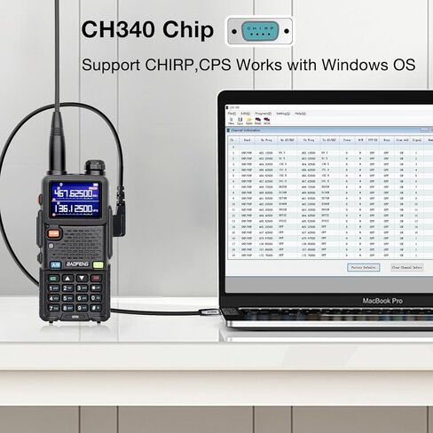 TIDRADIO USB Programmer Cable CH340 Chip Compatible with BAOFENG Radio AR-5RM, 5RM, UV-5R, BF-F8HP Pro, UV 5R Mini, GM-15 Pro, UV-5G Plus, K5Plus TD-H3 Plus, TD-H8, Ham GMRS FRS Radio Walkie Talkies in Saudi Arabia