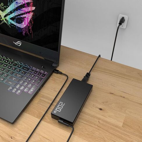 200W AC Charger Compatible with ASUS ROG Zephyrus G16 GA605 GU605 G14 GA403 ProArt P16 H7606 PX13 HN7306 Flow Z13 GZ302 Power Supply Adapter Cord in Saudi Arabia