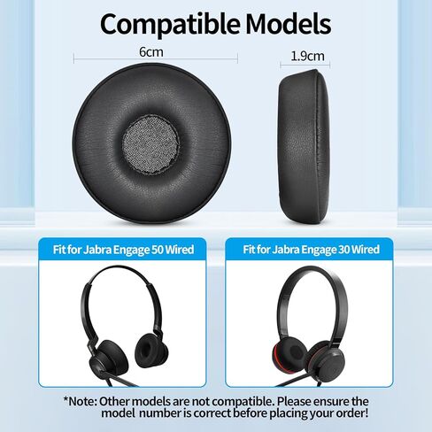 وسائد أذن Engage 50، وسادات أذن بديلة لـ Jabra Engage 50 / Engage 30 أغطية إلغاء الضوضاء لسماعات الرأس السلكية in Kuwait