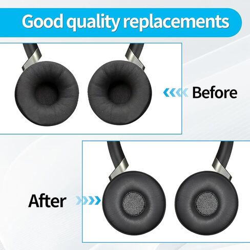 وسائد أذن Engage 50، وسادات أذن بديلة لـ Jabra Engage 50 / Engage 30 أغطية إلغاء الضوضاء لسماعات الرأس السلكية in Kuwait