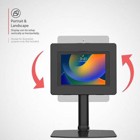 CTA VESA Monitor Desk Stand - Adjustable Desk Stand for Monitors up to 27" and 13.5lbs - Full Rotation and Tilting Capability - Max VESA 100 X 100mm - Single Standing Base for Monitors - (ADD-VADMB) in Saudi Arabia