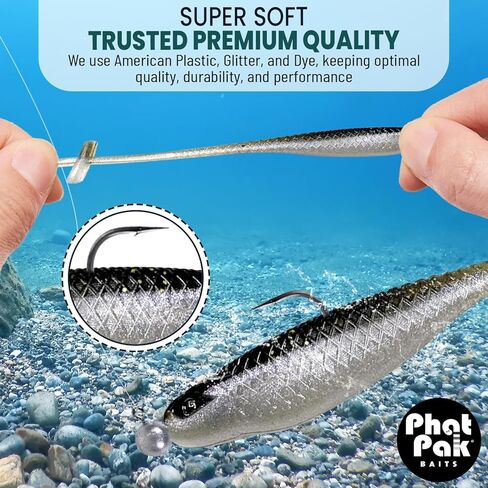 3.5 "الصليب أسماك 20ct لينة البلاستيك Damiki LiveScope FFS تهزهز n أسماك باس الصيد إغراء in Kuwait