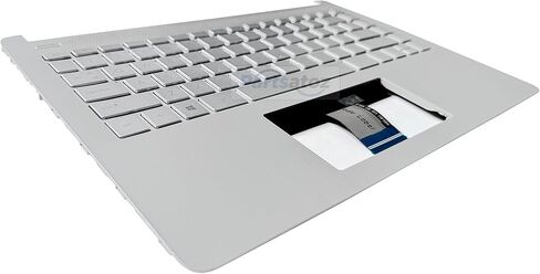 Palmrest Upper Case Top Cover Replacement for HP 14-DQ 14T-DQ 14S-DQ 14S-DR 14-FQ 14Z-FQ 14S-FQ Series Laptop Non-Backlit Keyboard Assembly L88200-001 Silver in Kuwait