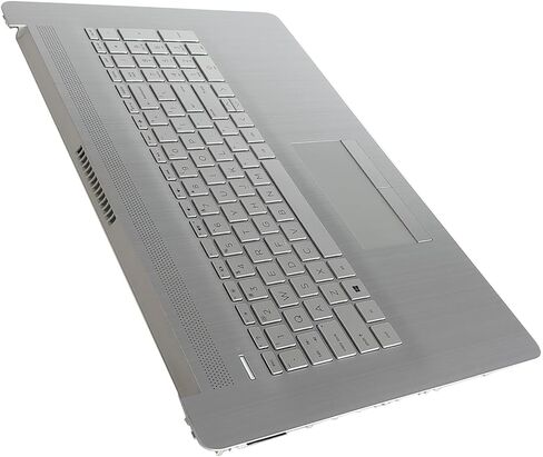 بديل لجهاز HP 17t-by 17z-ca 17-by 17-ca غطاء علوي علوي لجهاز الكمبيوتر المحمول Palmrest غير الخلفية للوحة المفاتيح لوحة اللمس مع ODD L92785-001 2020 Year، فضي، 17.3 بوصة in Saudi Arabia