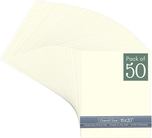 Countryarthouse Cream Cream Acid Free 16x20 لوحة دعم - لوحة حصيرة صور غير مقروءة - 1 ورقة in Kuwait