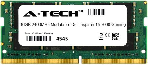 وحدة A-Tech سعة 16 جيجابايت لأجهزة الكمبيوتر المحمول والكمبيوتر المحمول Dell Inspiron 15 7000 المخصصة للألعاب والمتوافقة مع ذاكرة الوصول العشوائي DDR4 2400 ميجا هرتز (ATMS277775A25831X1) in Saudi Arabia