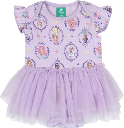Disney Baby Girls Mesh Ruffle Bodysuit Newborn to Infant Sizes (Newborn - 24 Months) in Saudi Arabia