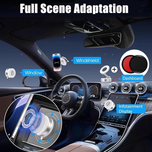OUTMX Vacuum Magnetic Phone Holder for Car for Ford F-150 Lightning 2022-2025 Accessories, 360° Adjustable Suction Cup Phone Mount for Dashboard Windshield,Black in Saudi Arabia