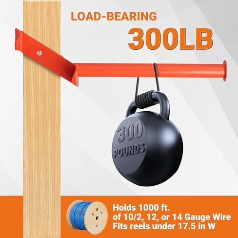 Stud Wire Dispenser,2 Pack Cable Dispenser, Heavy Duty 300LB Rated, Fits 2x4 2x6 Wood Studs for Fast Tangle-Free Cable Unwinding in Saudi Arabia