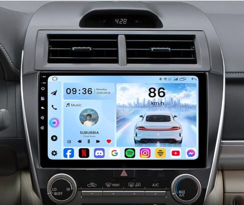 [4+64G] Android 13 Car Stereo with Wireless Apple Carplay & Android Auto for Toyota Camry 2015-2017 10.1" Touchscreen Radio Upgrade with AHD Camera,GPS Navigation,SWC,WiFi,FM,Bluetooth in Kuwait