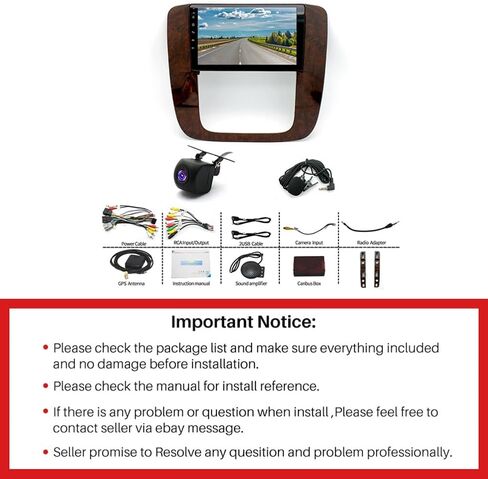 Android 14 Double Din Car Stereo Radio for Chevy Silverado Tahoe Suburban for GMC Yukon 2007-2012,9" Carplay Android Auto GPS WiFi Bluetooth RDS DSP SWC Mirrorlink Mic Backup Camera in Saudi Arabia