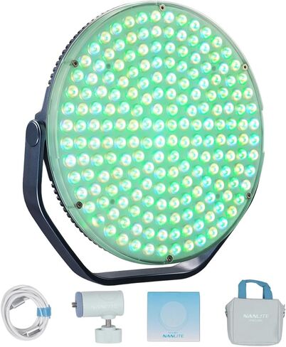 NANLITE Miro 60C RGBW Round LED Panel Video Light,2700-7500K Bi-Color APP Control Fill Light for Video Recording,Live Streaming in Saudi Arabia