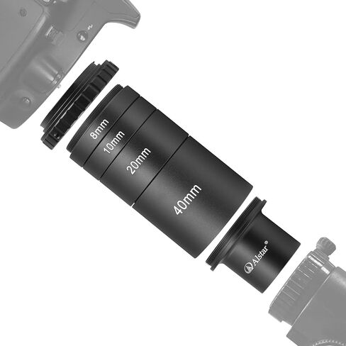محول صور تلسكوب Alstar لكاميرات Minolta AF وSony A Mount DSLR - حزمة مع - طقم أنبوب تمديد T2 فلكي in Kuwait