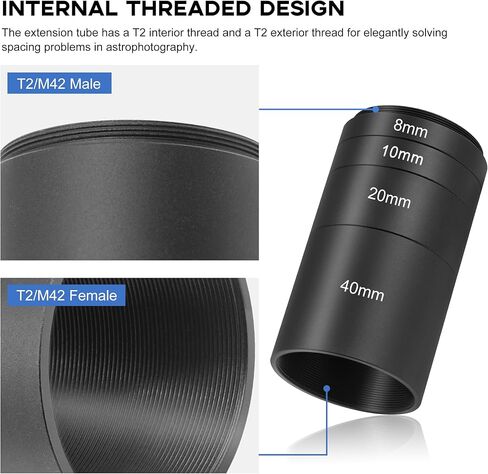محول صور تلسكوب Alstar لكاميرات Minolta AF وSony A Mount DSLR - حزمة مع - طقم أنبوب تمديد T2 فلكي in Kuwait