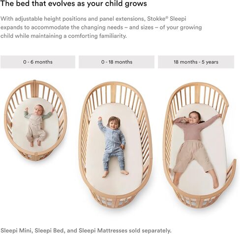 Stokke Sleepi Mini Protection Sheet V3, White - Compatible with Sleepi Mini Mattress V3 - Protects Against Accidents & Spills - Machine Washable in Saudi Arabia