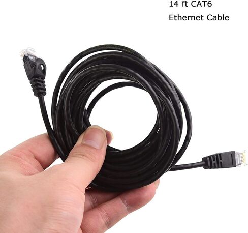 Cable Matters 1-Pack 20-Foot Snagless Cat 6a, Cat6a (SSTP, SFTP) Shielded Ethernet Cable in Black & 5-Pack 10-Foot Cat6 Ultra Thin Ethernet Cable in Saudi Arabia