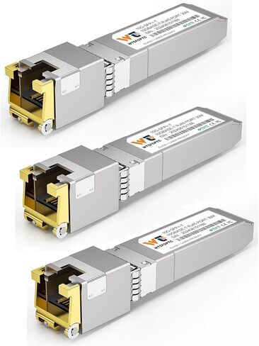 3 Pack 10GBase-T SFP+ to RJ-45 Transceiver, AQR Chip SFP+ to Ethernet Module Adapter Copper CAT6a , Up to 30m, Compatible with Cisco, Fortinet, TP-Link and More in Saudi Arabia