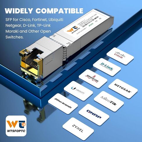 3 Pack 10GBase-T SFP+ to RJ-45 Transceiver, AQR Chip SFP+ to Ethernet Module Adapter Copper CAT6a , Up to 30m, Compatible with Cisco, Fortinet, TP-Link and More in Saudi Arabia