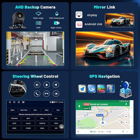 راديو 4+64G لسيارة Hyundai Sonata 2010-2015، شاشة لمس IPS مقاس 9 بوصة ستيريو Android 15 لاسلكي Apple Carplay Android Auto 32EQ 5G WiFi 1080P بلوتوث + كاميرا احتياطية AHD مجانية in Saudi Arabia