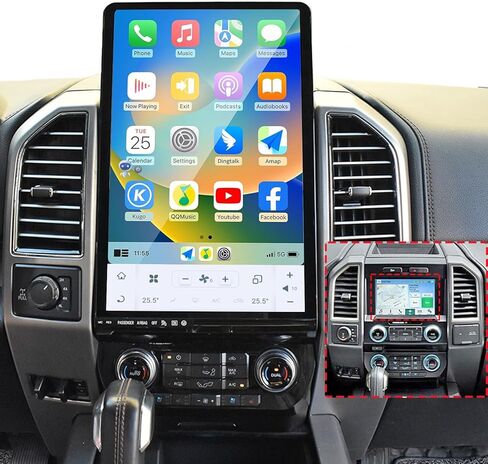 16.8 inch Android Car Radio for Ford F150 Raptor 2015 2016 2017 2018 2019 2020 2021 2022 Touch Screen Android Auto Wireless Carplay GPS Navigation Multimedia Player Head Unit (SYNC3) in Saudi Arabia