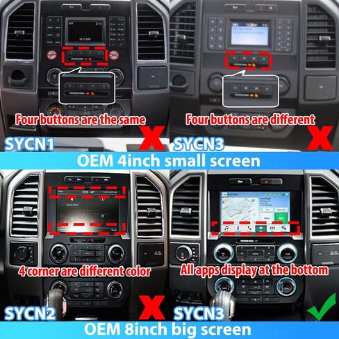 16.8 inch Android Car Radio for Ford F150 Raptor 2015 2016 2017 2018 2019 2020 2021 2022 Touch Screen Android Auto Wireless Carplay GPS Navigation Multimedia Player Head Unit (SYNC3) in Saudi Arabia