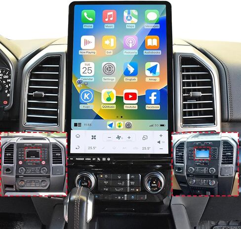 16.8 بوصة راديو السيارة الاندورويد لفورد F150 رابتور 2015 2016 2017 2018 2019 2020 2021 2022 شاشة تعمل باللمس أندرويد السيارات اللاسلكية Carplay نظام تحديد المواقع والملاحة مشغل الوسائط المتعددة رئيس وحدة (SYNC3) in Kuwait