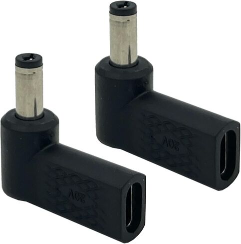 USB Type C to DC Adapter 4.0 x 1.7mm, 100W 20V PD USB C Female to DC Male for Laptop, IP Camera, LED Lights, Printers, Routers, Sensors,CCTV Wireless Camera Series 2Pack in Saudi Arabia
