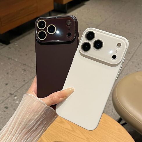 حماية كاملة لعدسات الكاميرا ذات اللون الصلب متوافقة مع حافظة iPhone (النبيذ الأحمر، iPhone 17 Pro Max) in Kuwait