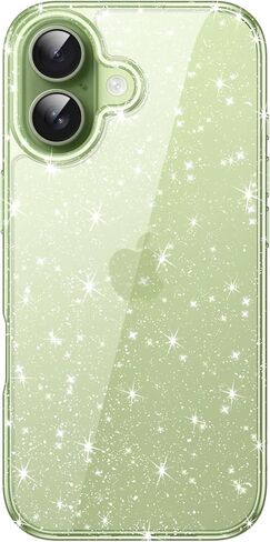 JETech Glitter Case for iPhone 17 6.3-Inch, Bling Sparkle Shockproof Phone Bumper Cover, Cute Sparkly for Women and Girls (Clear) in Saudi Arabia