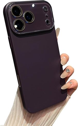 حماية كاملة لعدسات الكاميرا ذات اللون الصلب متوافقة مع حافظة iPhone (النبيذ الأحمر، iPhone 17 Pro Max) in Kuwait