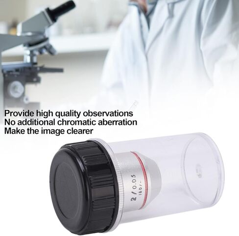 Pilipane 2X Achromatic Microscope Objective Lens with RMS Thread, Clear Imaging for Biological Microscope in Saudi Arabia