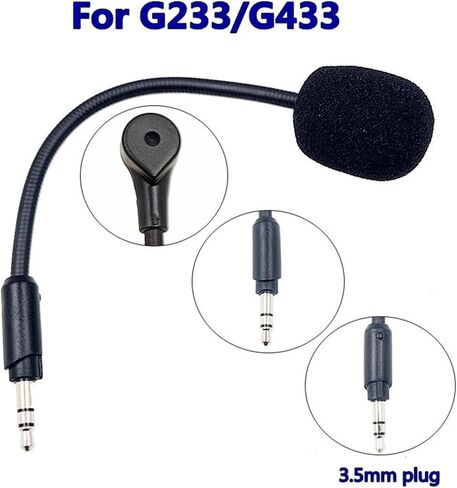 Replacement 3.5mm Plug Noise Reduction Microphone for G233 G433 Gaming Bendable Microphone Props in Saudi Arabia