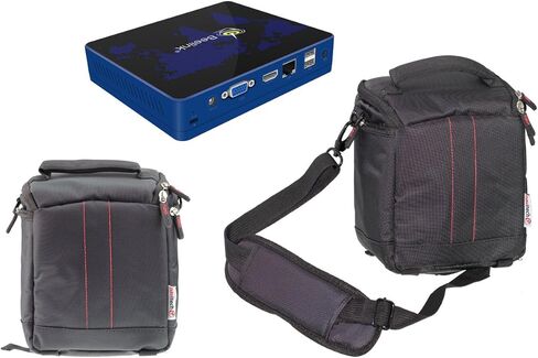 Navitech Black Mini PC Bag Case Compatible With CHUWI HiBox Smart Mini PC in Saudi Arabia