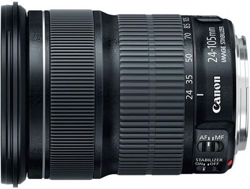 عدسة Canon EF 24-105mm f/3.5-5.6 هي عدسة STM | تكبير قياسي متعدد الاستخدامات مع تثبيت الصورة والتركيز التلقائي السلس لـ STM | رائعة للسفر والتصوير اليومي (9521B002) + حقيبة كتف + بطاقة سعة 64 جيجابايت in Saudi Arabia