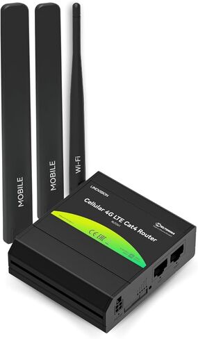 LINOVISION Industrial Teltonika 4G جهاز التوجيه الخلوي RUT241، تجاوز الفشل التلقائي، VPN متقدم، معتمد من Verizon/AT&T/T-Mobile، مودم 4G صناعي لأمريكا الشمالية in Kuwait
