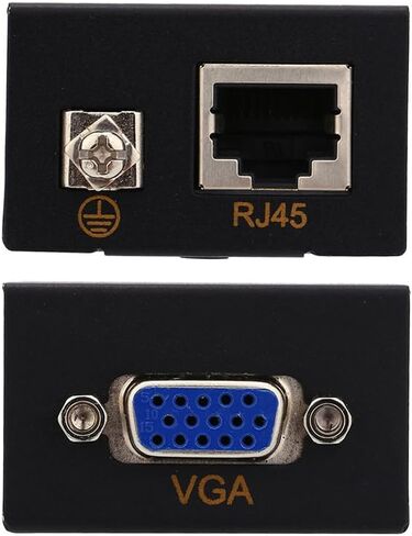 VBESTLIFE RJ45 to VGA Adapter, 60M CAT‑5/6 Replaces VGA Wire RJ45 to VGA Extender Transmitter Receiver Adapter Support IEEE‑568B Standard Ethernet Cable in Saudi Arabia