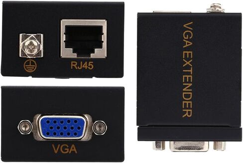 VBESTLIFE RJ45 to VGA Adapter, 60M CAT‑5/6 Replaces VGA Wire RJ45 to VGA Extender Transmitter Receiver Adapter Support IEEE‑568B Standard Ethernet Cable in Saudi Arabia