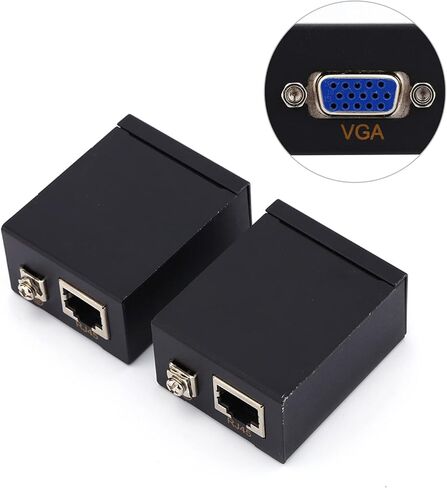 VBESTLIFE RJ45 to VGA Adapter, 60M CAT‑5/6 Replaces VGA Wire RJ45 to VGA Extender Transmitter Receiver Adapter Support IEEE‑568B Standard Ethernet Cable in Saudi Arabia