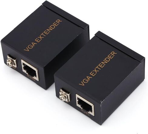 VBESTLIFE RJ45 to VGA Adapter, 60M CAT‑5/6 Replaces VGA Wire RJ45 to VGA Extender Transmitter Receiver Adapter Support IEEE‑568B Standard Ethernet Cable in Saudi Arabia