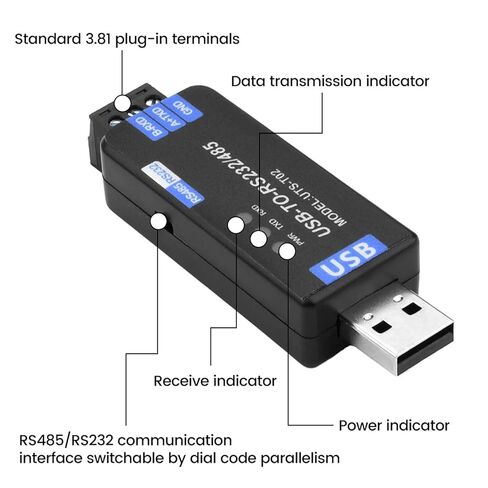 محول Bewinner USB إلى 485 232، محول تسلسلي صناعي ثنائي الاتجاه مع حماية من الرعد ودائرة ESD، لمعدات التحكم الصناعية ومتطلبات الاتصالات العالية in Kuwait