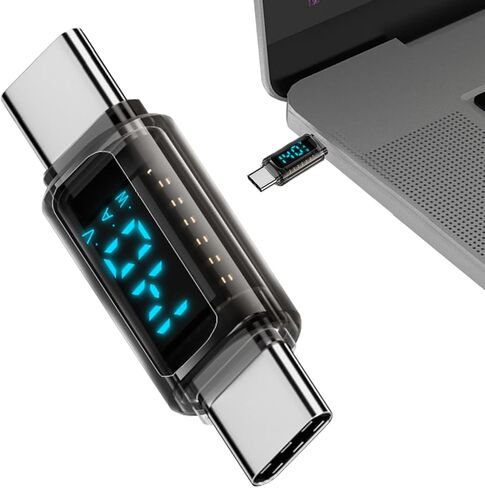 محول USB C أنثى إلى أنثى | محول USB C بقدرة 140 وات مع شاشة رقمية | محول كابل شاحن سريع الشحن، تمرير فيديو 8K@60 هرتز، سرعة 40 جيجابت في الثانية للهواتف الذكية in Kuwait