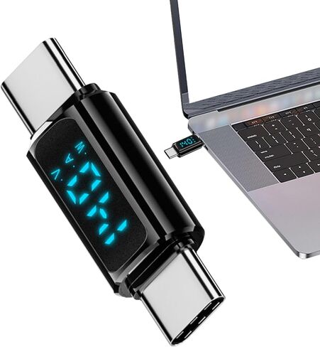 محول USB C أنثى إلى أنثى | محول USB C بقدرة 140 وات مع شاشة رقمية | محول كابل شاحن سريع الشحن، تمرير فيديو 8K@60 هرتز، سرعة 40 جيجابت في الثانية للهواتف الذكية in Kuwait