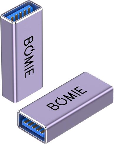 محول USB أنثى إلى أنثى 2 حزمة، USB 3.0 نوع A أنثى إلى أنثى موصل محول تمديد، 5 جيجابت في الثانية نقل البيانات والشحن لتوصيل التمديد اثنين USB-A ذكر ينتهي كابل الألومنيوم قذيفة رمادي in Kuwait