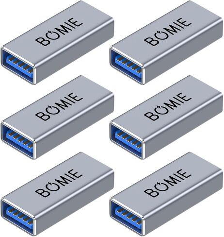 محول USB أنثى إلى أنثى 2 حزمة، USB 3.0 نوع A أنثى إلى أنثى موصل محول تمديد، 5 جيجابت في الثانية نقل البيانات والشحن لتوصيل التمديد اثنين USB-A ذكر ينتهي كابل الألومنيوم قذيفة رمادي in Kuwait