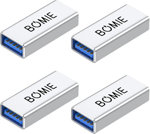 محول USB أنثى إلى أنثى 2 حزمة، USB 3.0 نوع A أنثى إلى أنثى موصل محول تمديد، 5 جيجابت في الثانية نقل البيانات والشحن لتوصيل التمديد اثنين USB-A ذكر ينتهي كابل الألومنيوم قذيفة رمادي in Kuwait