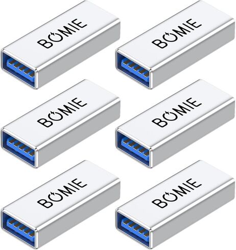 محول USB أنثى إلى أنثى 2 حزمة، USB 3.0 نوع A أنثى إلى أنثى موصل محول تمديد، 5 جيجابت في الثانية نقل البيانات والشحن لتوصيل التمديد اثنين USB-A ذكر ينتهي كابل الألومنيوم قذيفة رمادي in Kuwait