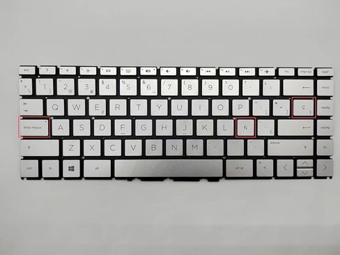 Laptop Replacement Spanish Layout Keyboard for HP 14-CK 14-CD 14-CM 14-DG 14-DQ 14s-DQ 240 G7 245 G7 246 G7.Pavilion X360 14-CD 14-DH.Pavilion 14-CE Silver with Backlit in Saudi Arabia