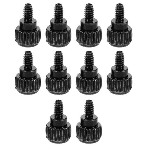 Uonlytech 10pcs Computer Case Thumb Screws DIY Repair Screws Hand Tightening Black Zinc Alloy for PC Side Panel Hard Drive Mounting Laptop Maintenance in Saudi Arabia